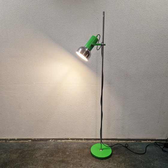 Image 1 of Lampadaire vintage des années 1970, projecteur vert