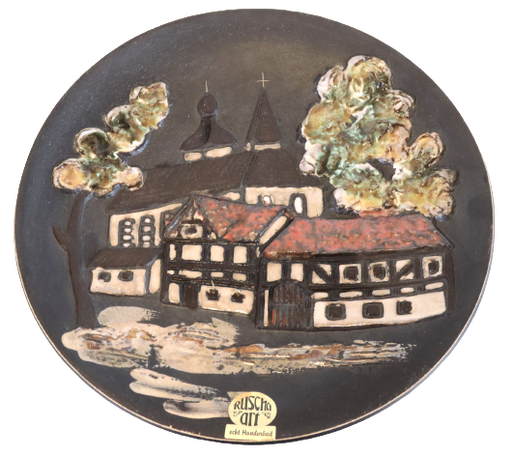 Ruscha art wall plate vintage