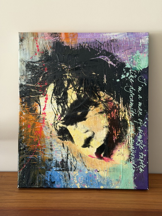 Image 1 of Ronald Chapeau – “The Joker” (2011) | Original Mixed Media on Canvas | 60 × 50 cm