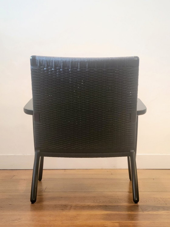 Hans J. Wegner CH25 Lounge Chair Voor Carl Hansen & Søn In Zwart Eiken. – Fauteuils, Wood, Vintage (photo 7 of 11)