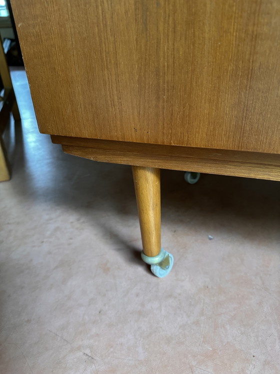 Image 1 of Vintage cabinet from the 1950s/60s, teak veneer, Scandinavian style