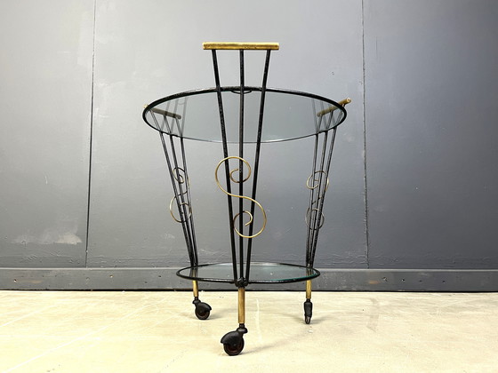 Image 1 of Mid century two tier italian trolley, 1950s