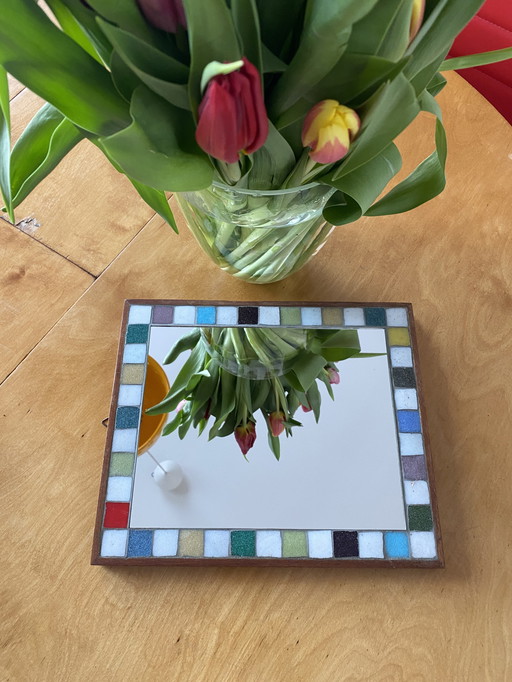 Mosaikspiegel im niederländischen Design der 60er Jahre