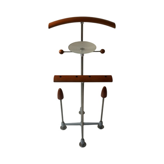 Image 1 of Postmodern Design - Dressboy / Valet Stand - Frans de la Haye voor Auping - Model Auronde - Inclusief Glasplaat