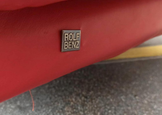 Image 1 of Vintage postmodern Rolf Benz leather sofa