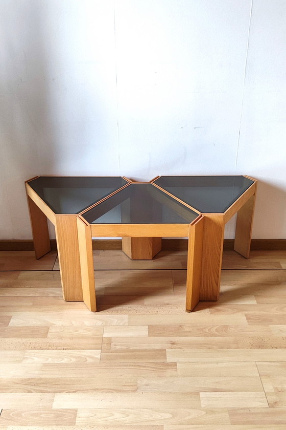 Image 1 of Juego de 3 mesas auxiliares apilables Porada Arredi, década de 1970