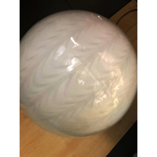 Contemporary Milky-White “Spider” Sphere Table Lamp in Murano Glass
