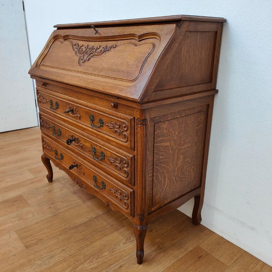 Image 1 of secrétaire vintage, commode, bureau de campagne