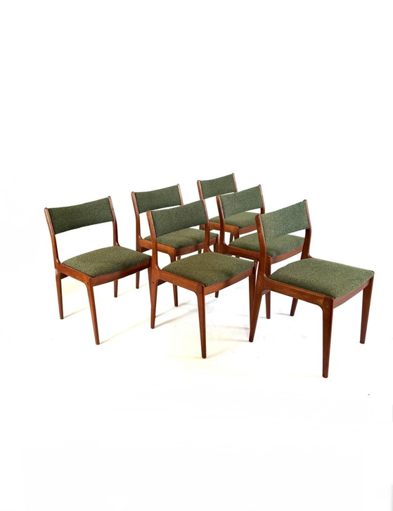 Image 1 of 6x gerestaureerde eetkamerstoel, Johannes Andersen ‘60