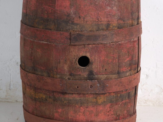 Antica botte in legno con cerchi in ferro – Ungheria, c. 1930 – Oggetti decorativi, Iron, Rustic (photo 31 of 40)