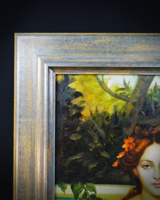 Portrait huile sur toile inspiré d'Albaydé par Cabanel signé Darmont 78x68