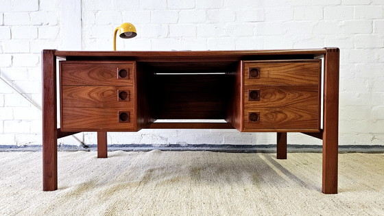 Image 1 of H P Hansen Desk 60S Mid - Century Vintage Office Desk Office Teak