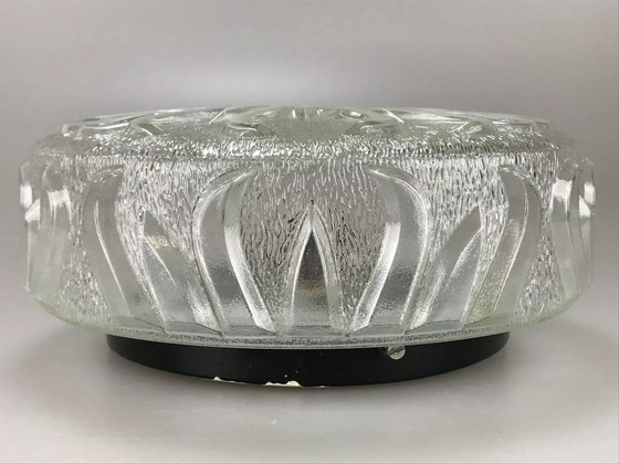 Image 1 of 60er 70er Jahre Lampe Leuchte Plafoniere Flush Mount Glas Space Age Design 60s