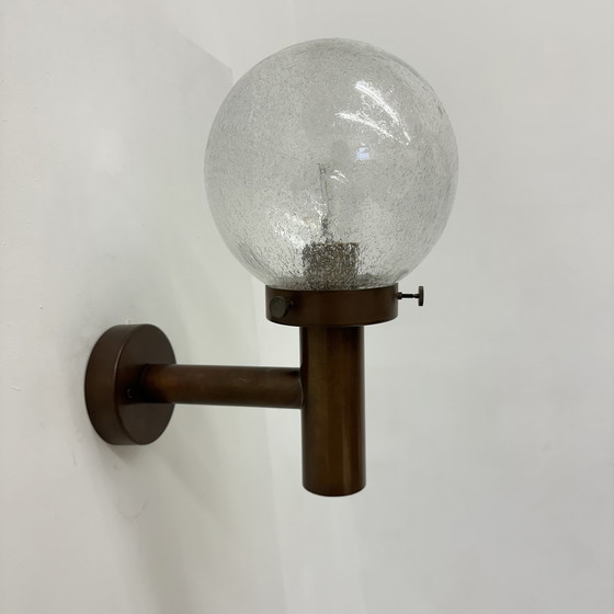 Image 1 of Set di 2 lampade da parete in vetro a globo per esterni di Lisa Pape, Svezia, anni '70