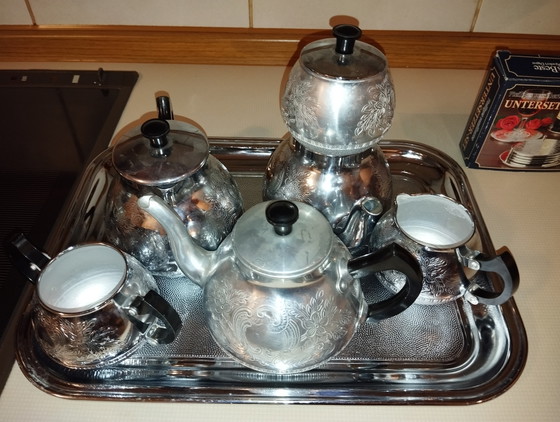 Image 1 of Servizio da tè e caffè vintage russo, prodotto in URSS negli anni '70.