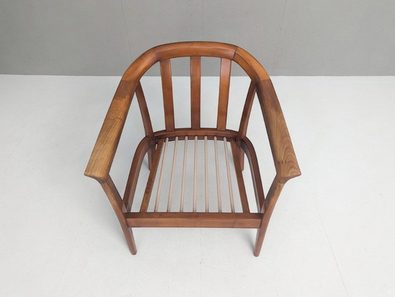 Image 1 of Poltrone in legno di ciliegio Wilhelm Knoll di metà secolo, Germania, anni '60