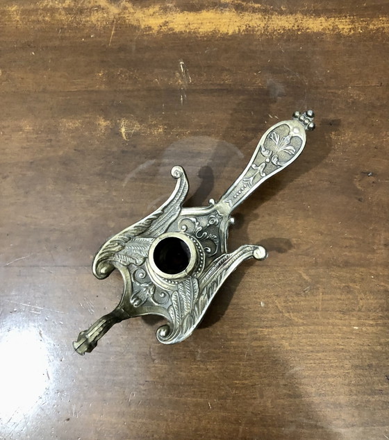 Image 1 of Kerzenhalter Pfau aus Messing