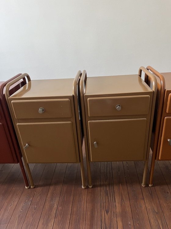 Image 1 of Industrieel design, nachtkastje, Mertens Mortsel, vintage 50, Mertens Mortsel