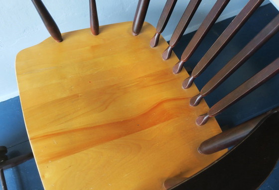 Image 1 of Sillón deslizante de mediados de siglo con reposapiés, década de 1960