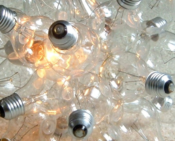 Image 1 of "Spare" design JAN PAUL /lamp constructed from 26 light bulbs
