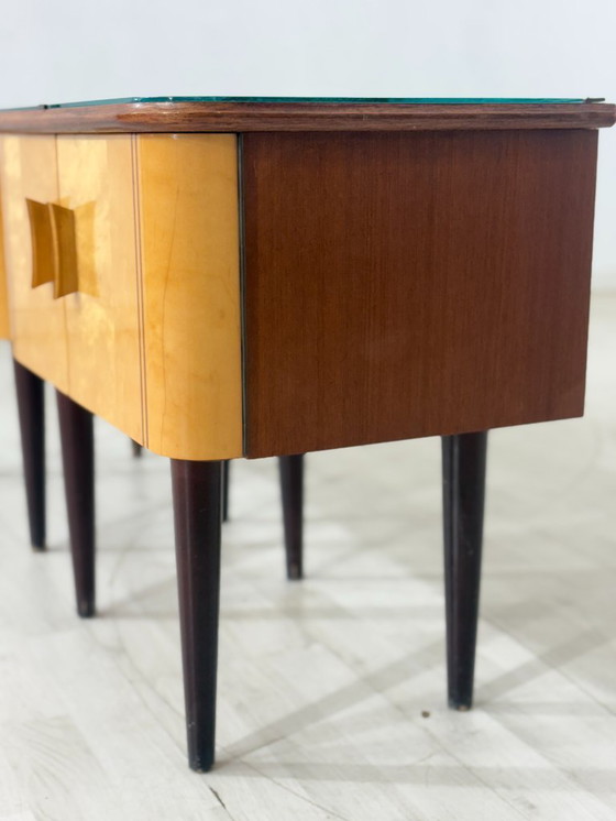 Image 1 of 2x Mid-Century Nightstands / Bedside Tables / Side Tables / Vintage Nightstand