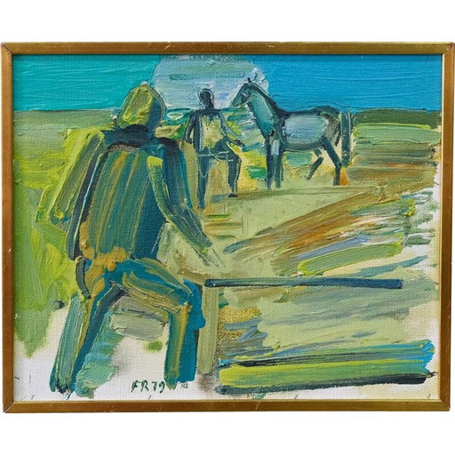 Klassische Lithographie von Fredrik Rodhe, 1979