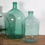 Navy green antique bottles (c.1920). Set of 2 pieces #43 – Glass & Decanter, Glass (photo 6 of 10)