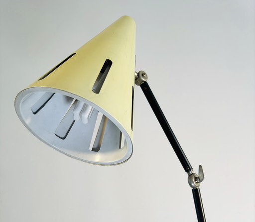 NO. 12 SUN SERIES (ZONNESERIE) FLOOR LAMP BY H. BUSQUET FOR HALA ZEIST, THE NETHERLANDS, 1950s