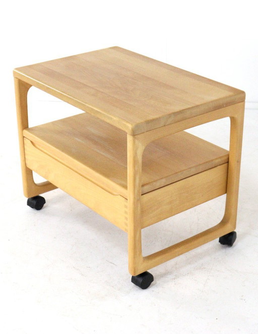 Brink møbler Gelsted oak trolley 'Pjedsted' vintage Danish oak