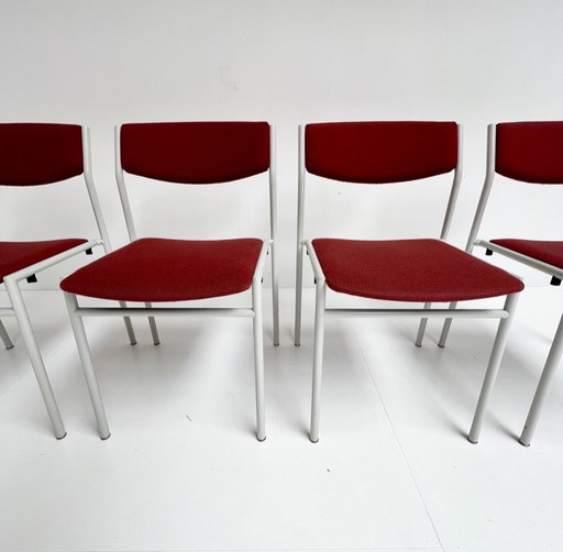 Set van 4 stapelbare stoelen van Gijs van der Sluis, 1970's
