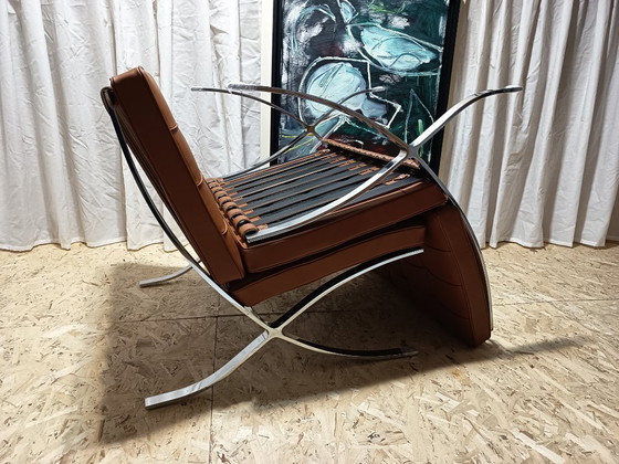 Image 1 of Sillones KNOLL Studio Barcelona (NUEVA Serie 2026) en piel natural (color coñac)