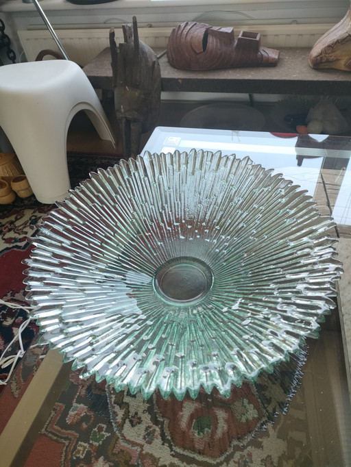 Bol en verre vintage Tauna Wirkkala Revontulet Northern Lights