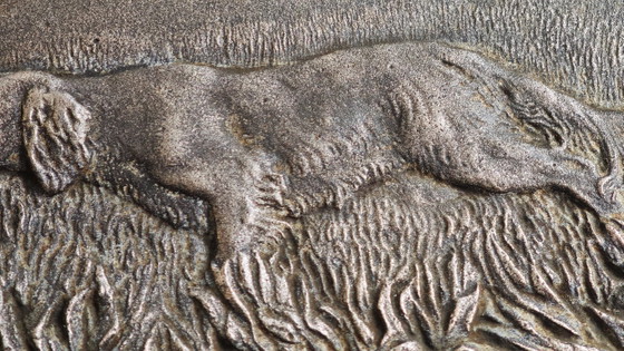Image 1 of hunting dog Cast iron decorative wall plaque
