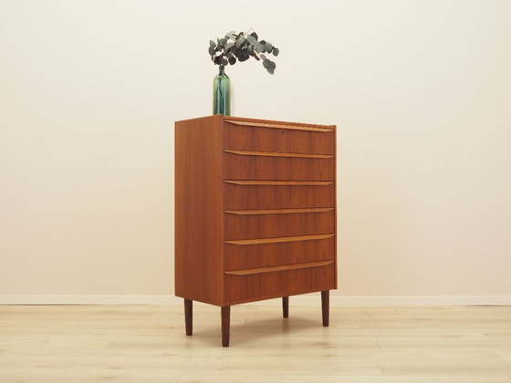 Danish teak tallboy chest of drawers from the 1960s – Wood (photo 5 of 11)
