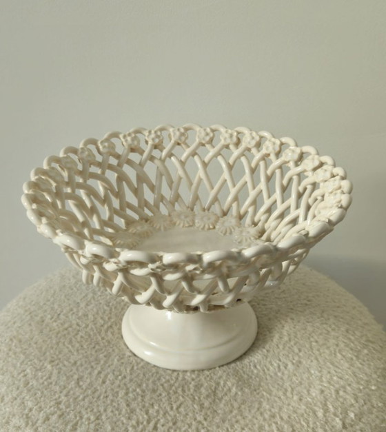 Image 1 of Vaso traforato in ceramica intrecciata — Maison Pichon, Uzès (firmato)