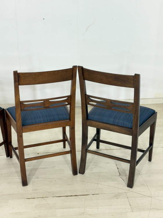Set di 4 bellissime sedie da pranzo di design inglese | Sedia da scrivania | Sedia in mogano | Sedia vintage (photo 7 of 16)
