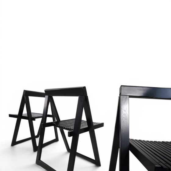 Image 1 of Set of 4 Aldo Jacobi Trieste Folding Chairs for Bazzani, 1960