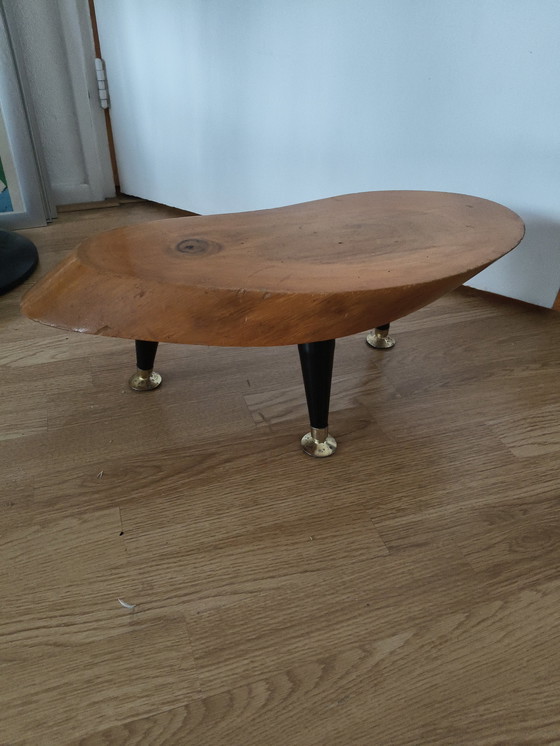 Image 1 of Table d'appoint vintage style tronc d'arbre, design Aubock
