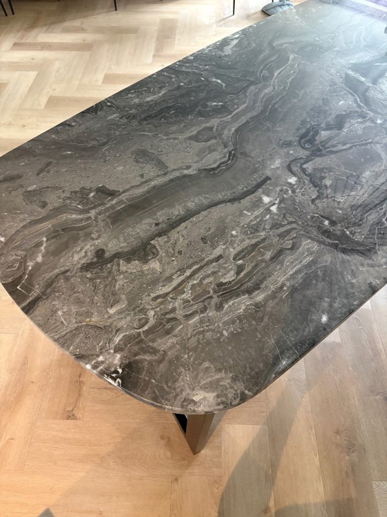 Tavolo da Pranzo Ovale in Marmo Arabescato Orobico – Tavoli da pranzo, Marble (photo 4 of 6)
