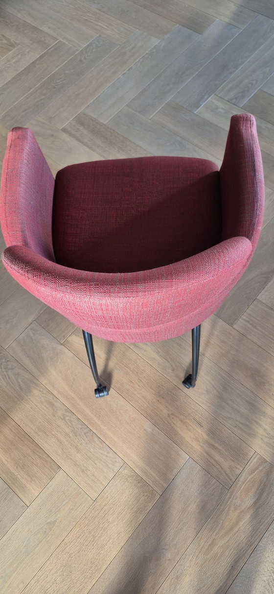 4 Dining chairs Young International model Tino – Metal, Textile (photo 5 of 6)