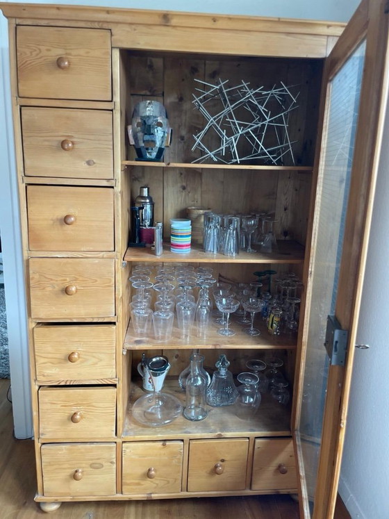 Armoire à pain / Commode en bois résineux – Meubles de rangement, Glass, Wood (photo 3 of 5)