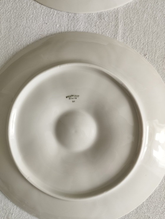 Image 1 of Lot de 6 assiettes à huitres en porcelaine de Pillivuyt