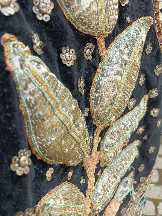 Image 1 of Arazzo vintage KALAGA proveniente dalla Birmania, raffigurante una tigre, 1,50 x 1,00 m