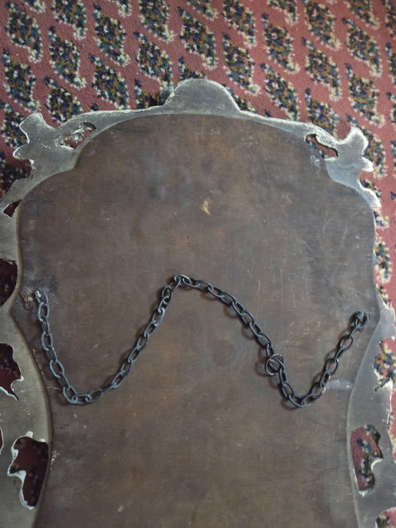 Image 1 of Dutch Trumeau mirror from the 19th century - Rococo style