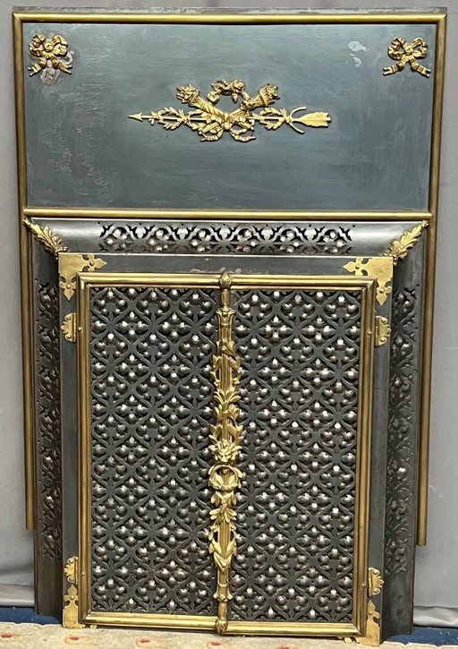 Kaminschutzgitter. Bronze, Kupfer, Metall, Vergoldung. – decoratieve objecten (photo 2 of 7)