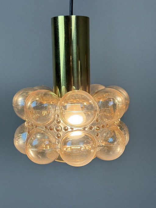 Mid-Century Bubble Glass Pendant Lamp by Helena Tynell for Glashütte Limburg, Germany, 1960s