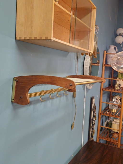 Vintage Teak & Messing Wandkapstok Kapstok – kapstokken, Wood (photo 2 of 10)