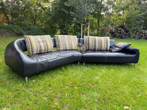 Leolux vol de Reve 2.5-seater, 2 seaters, Leather, Black (photo 2 of 5)