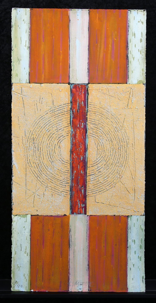 Schädrich, Eckart (Esch) - Symit VIII - Triptyque - Technique mixte - signé