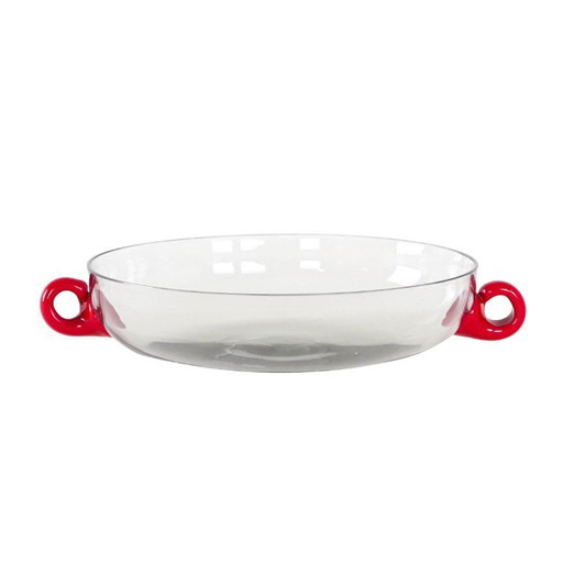 Glasschale, italienisches Design, 1970er Jahre, hergestellt in Italien